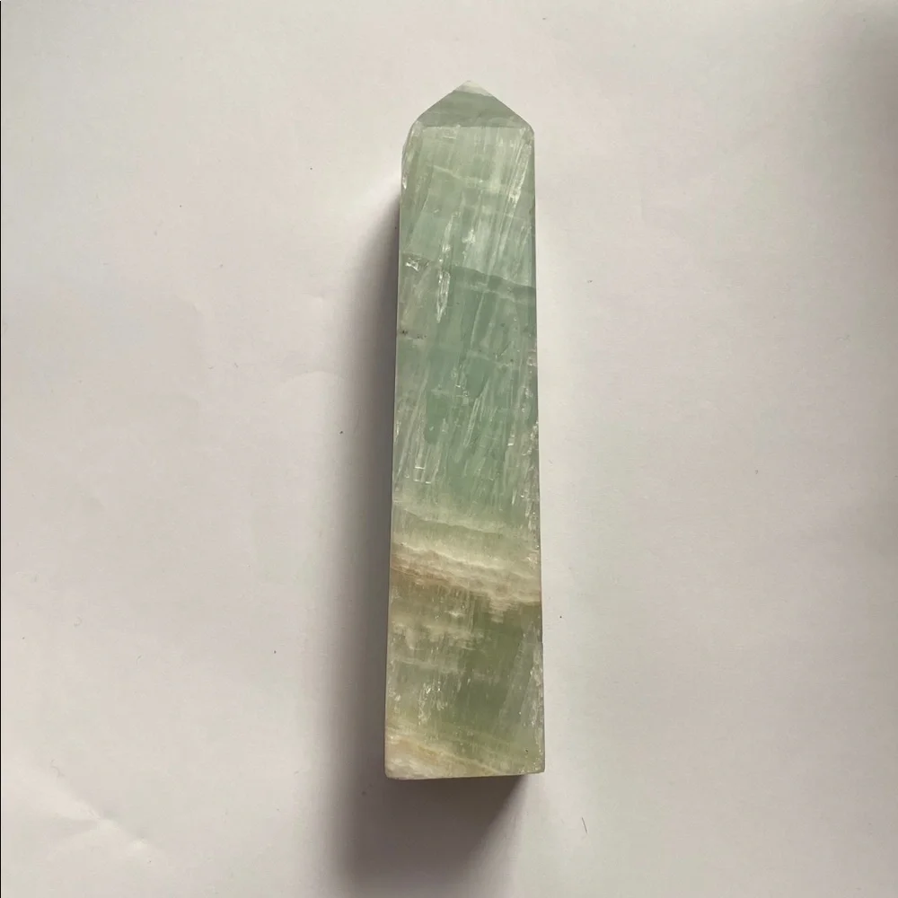 Caribbean Calcite Polished Crystal Tower - Picture 5 of 7